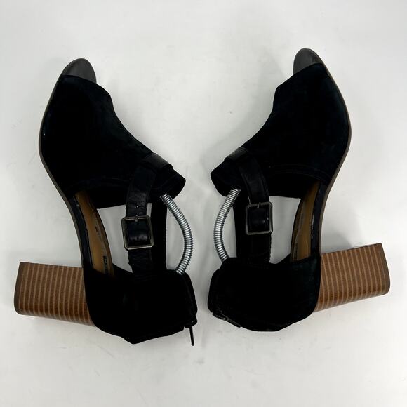 Clarks Deva Valeria Peep Toe Block Heel Ankle Booties - Picture 5 of 9